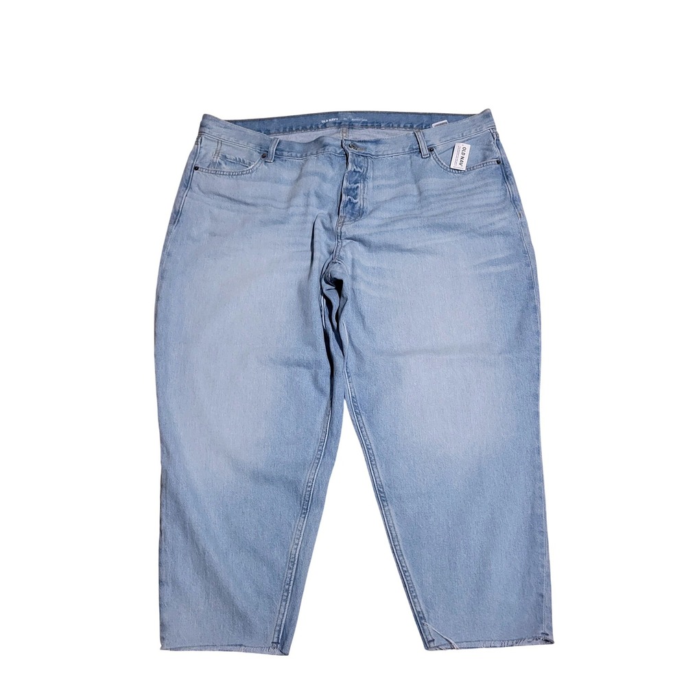 Old Navy Slouchy Taper Jeans Light Blue NEW High Rise Button Fly Size 20